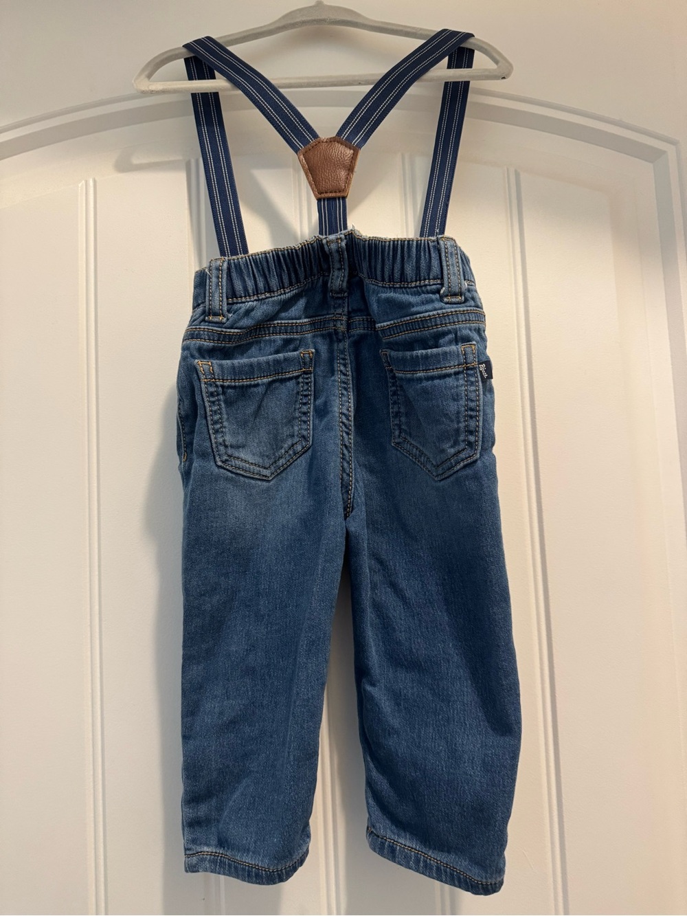 Blue Denim Jeans with Suspenders - Picture 4 of 8
